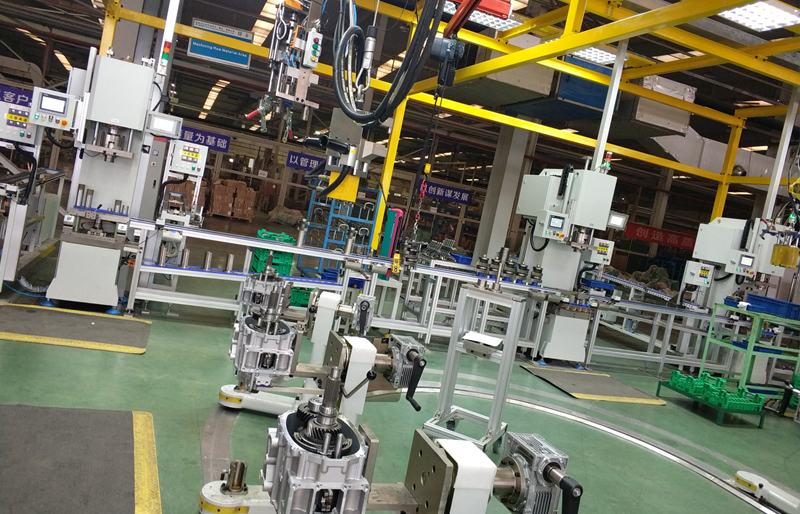 Transmission press assembly line