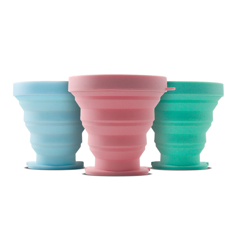 Silicone collapsible cup