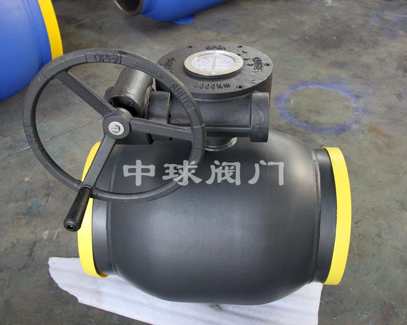 Worm gear type fully welded ball valve Q367F DN350