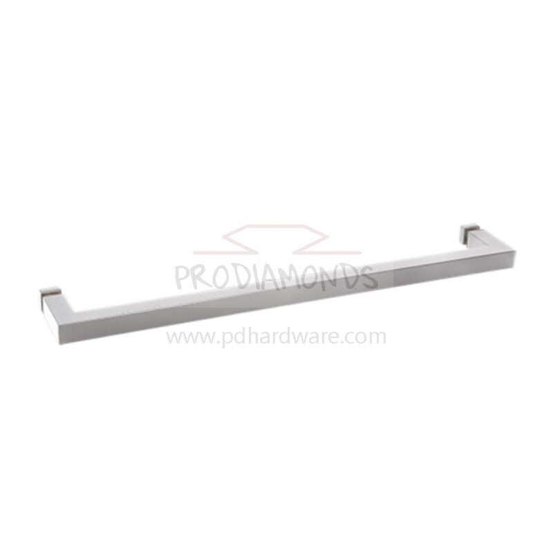 Square Single-Sided Glass Mounted Shower Door Towel Bars Without Metal Washers