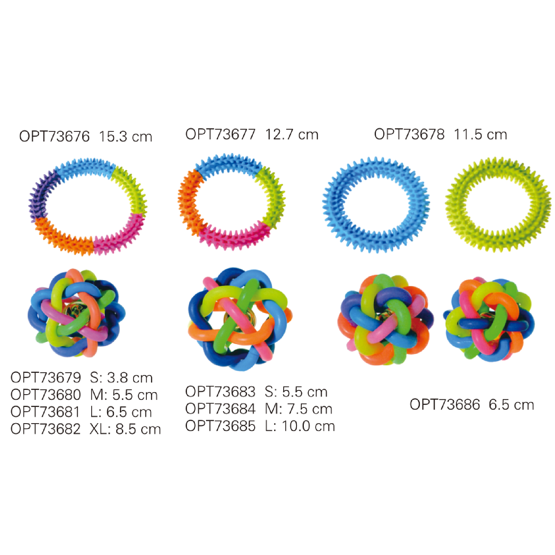 OPT73676-OPT73686 Dog toy rubber