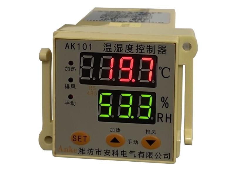 AK101溫濕度控制器 面板式（485通訊）