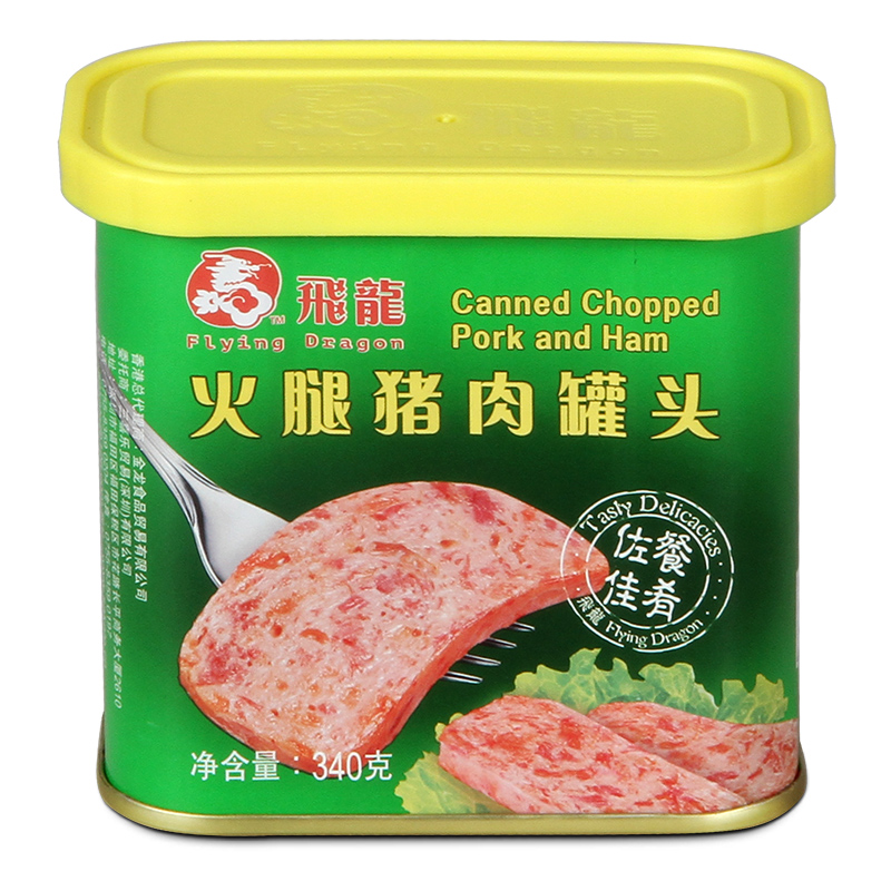 飞龙火腿猪肉罐头340克