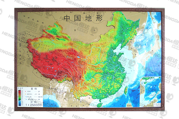 中國地形橫版