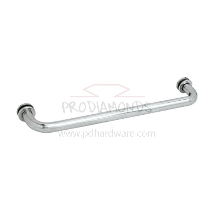 Tubular Single-Sided Glass Mounted Shower Door Towel Bars With Metal Washers
