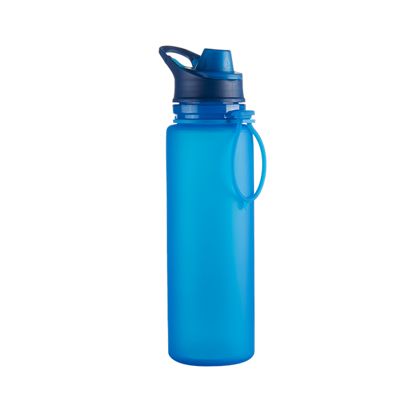 Silicone water bottle with one touch cap
