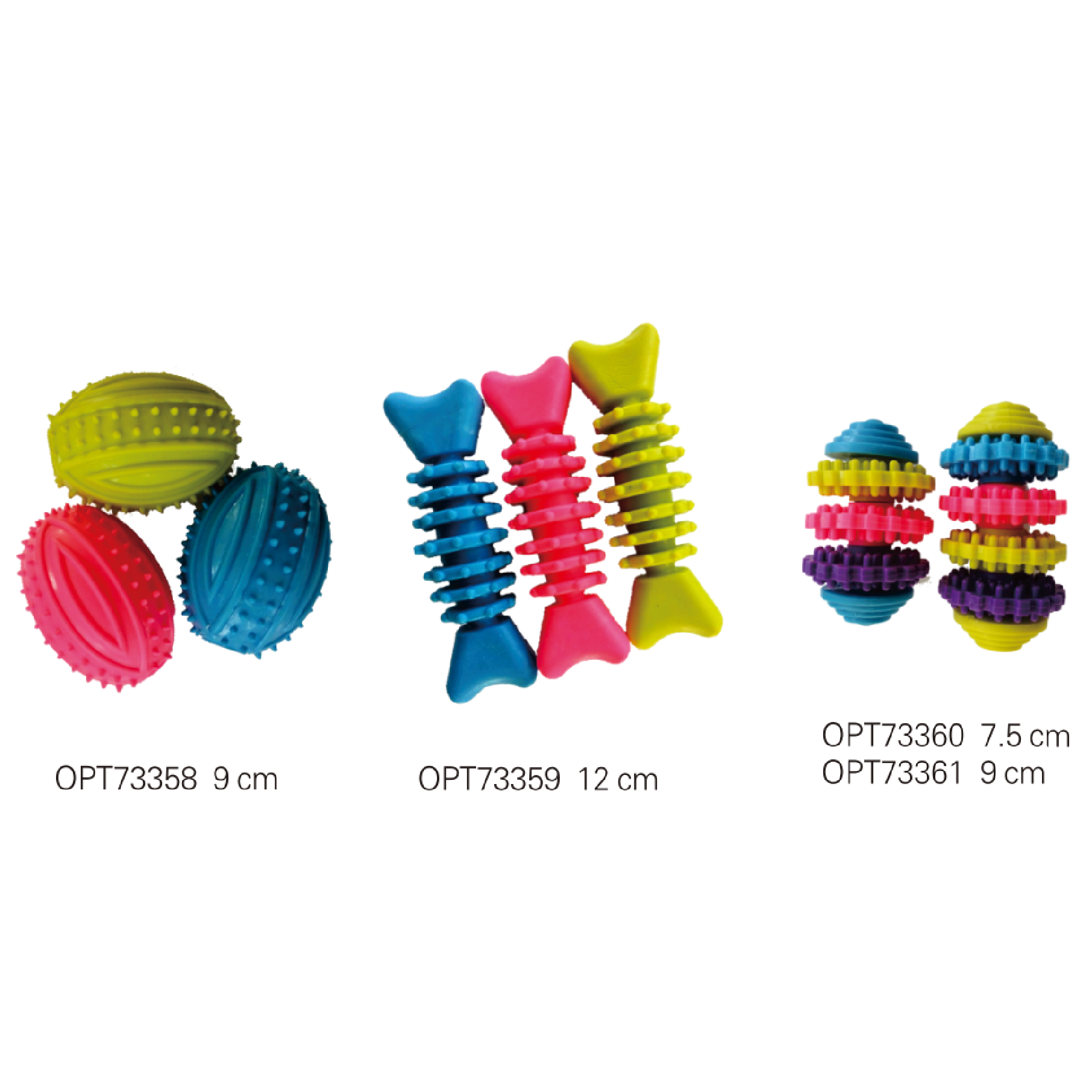 OPT73358-OPT73361 Dog toy rubber