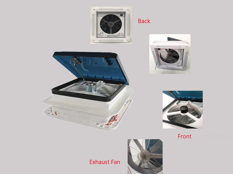 12V Exhaust Fan Vent LED Ventilated Roof Hatch_yyth