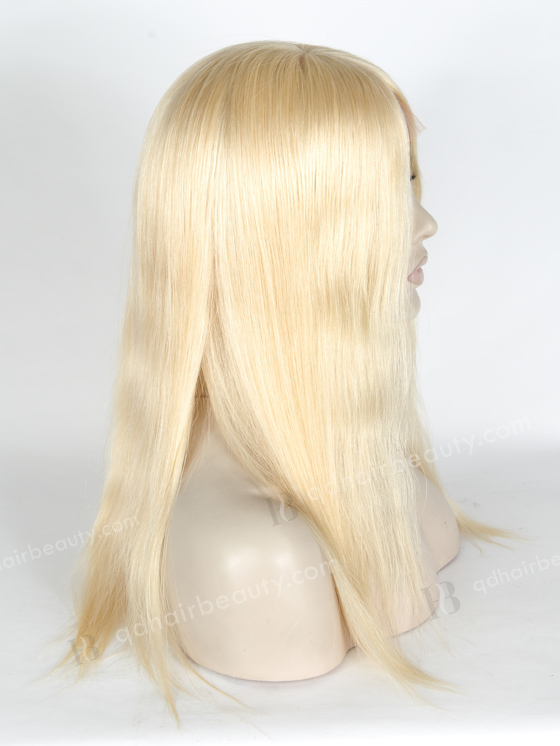 In Stock European Virgin Hair 16" Straight 613# Color Lace Front Silk Top Glueless Wig GLL-08014