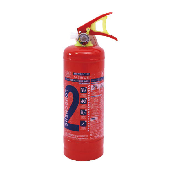 Portable dry powder fire extinguisher