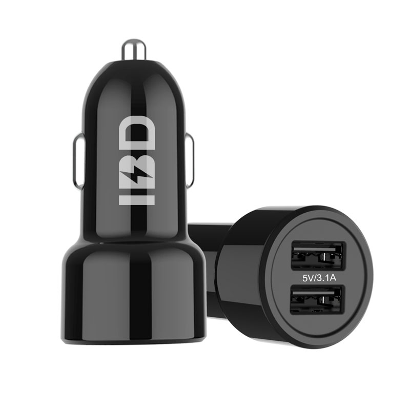 IBD322-3.1A 15W Dual Ports Smart Car Charger For Mobile Phone.