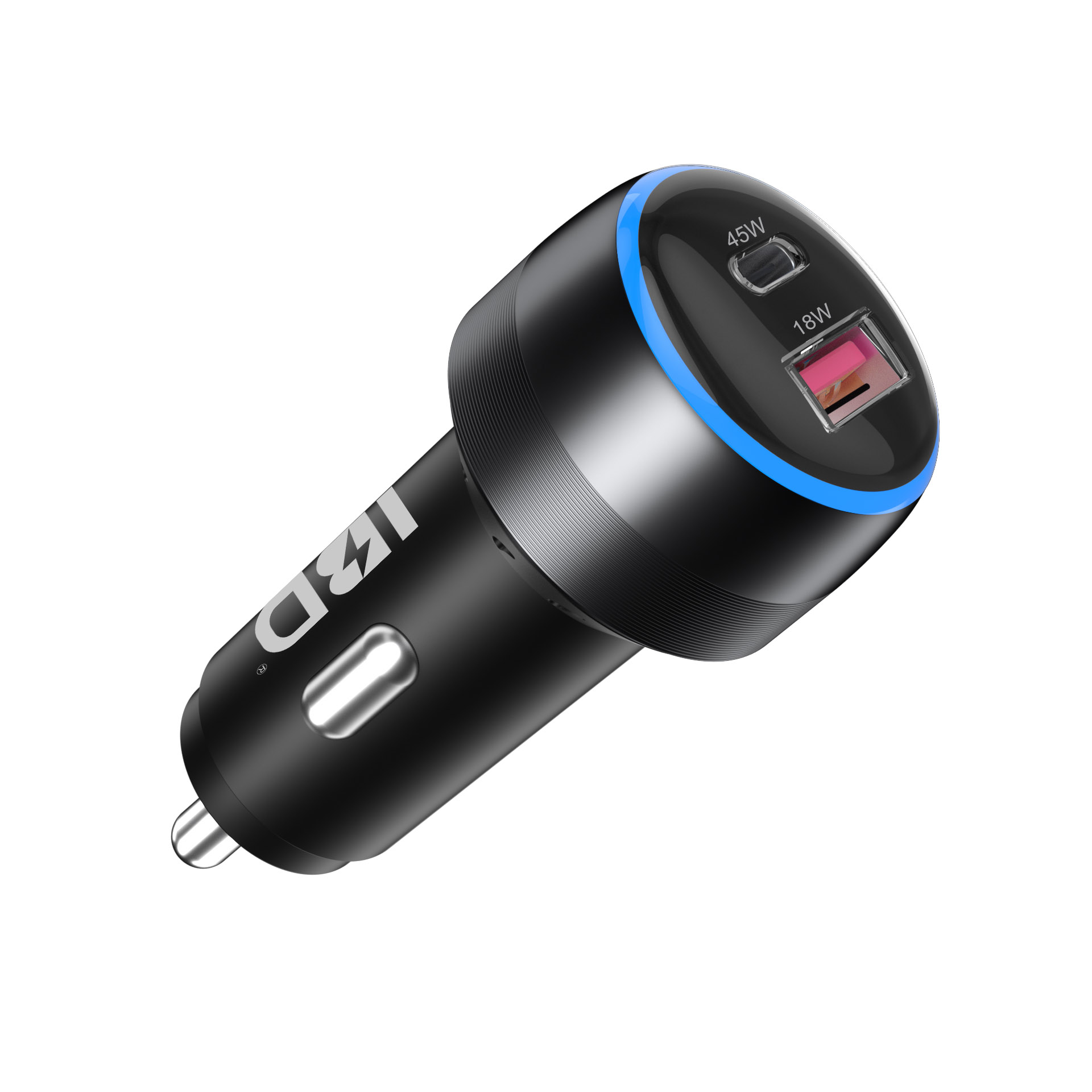 IBD355-1UC63W QC18W/PD45W Fast Charging Car Charger For Mobile Phone