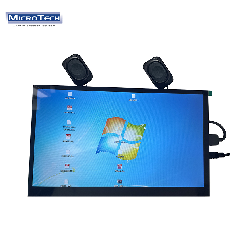 10.1 inch IPS touch monitor 1024*600 IC GT9271 HDMI interface with stereo speakers