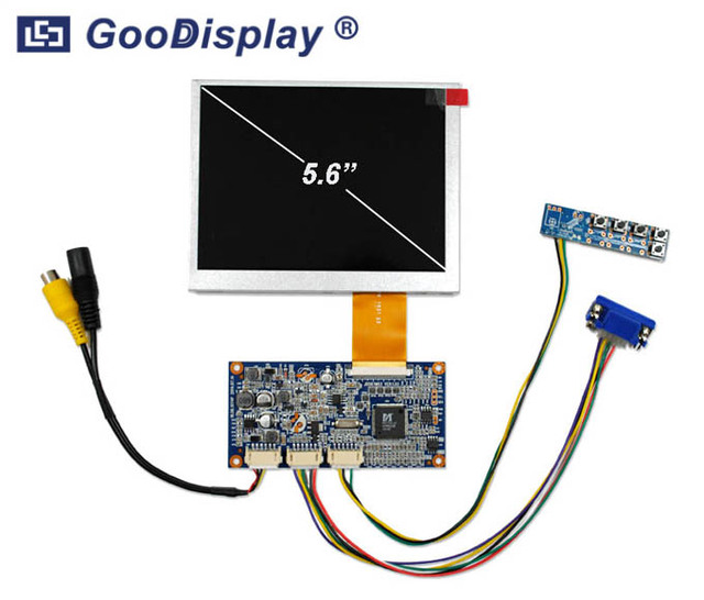Entrée de signal vidéo VGA de 5,6 pouces Écran TFT de la carte AD, GDN-D567AT-GTI056TN52