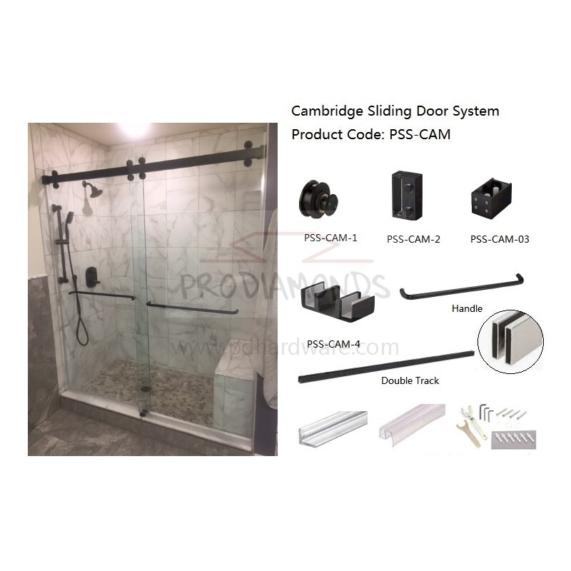 Wall Mount Double-Door Cambridge Series Sliding Shower Door System
