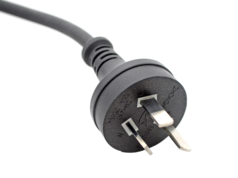 SAA Approved Plug Type I 7.5A 250V 3 Pin Power Cord  