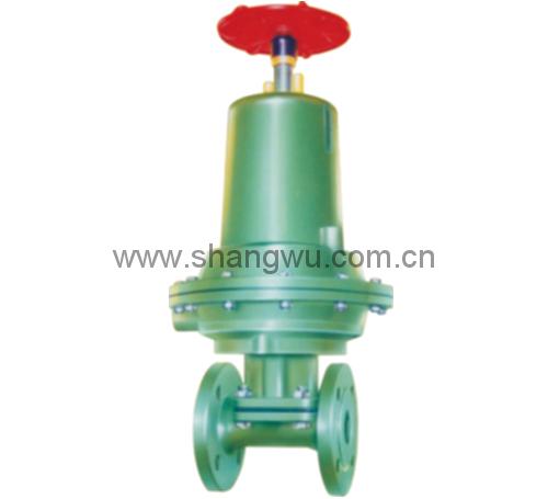 Straight-through rubber-lined diaphragm valve (normally closed)