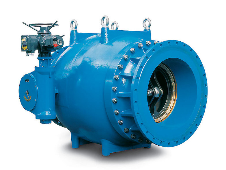 Axial flow type regulating valve for natural gas purification station