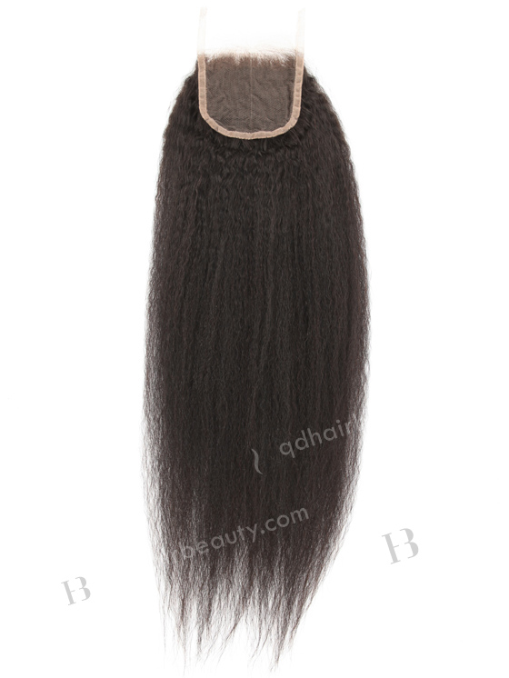 Indian Remy Hair 18" Kinky Straight Natural Color Lace Top Closure WR-LC-001