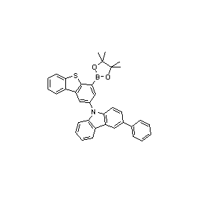 3-phenyl-9-(4-(4,4,5,5-tetramethyl-1,3,2-dioxaborolan-2-yl)dibenzo［b,d］thiophen-2-yl)-9H-carbazole