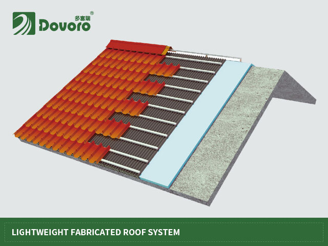 Lightweight fabricated roof system