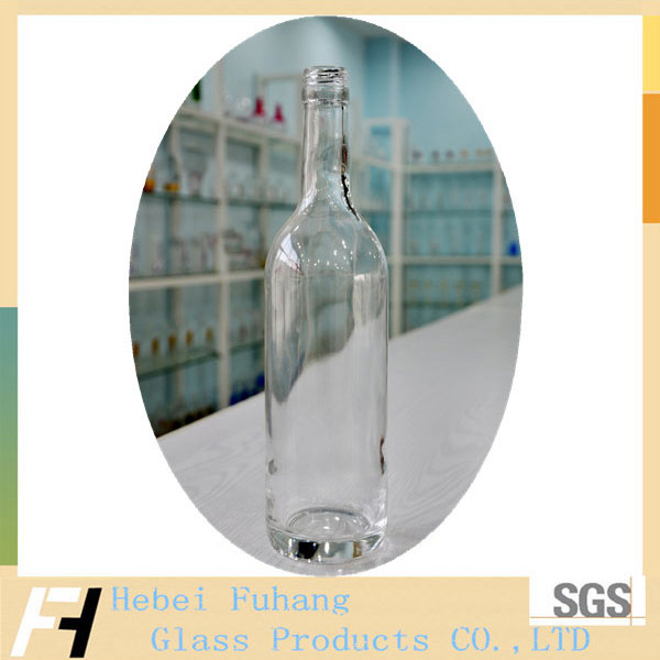 Crystal White Glass Wine Bottle
