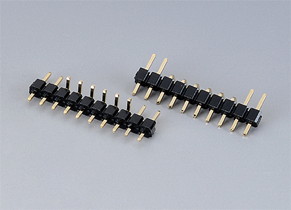 2.54mm间距排针连接器-单排塑胶 90°和180° 插板