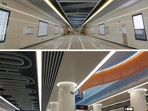 石家荘市地下鉄2番線一期のLED照明プロジェクト