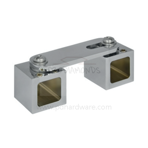 Conector de barra de soporte de ducha cuadrado de riel ajustable de dos lados a riel