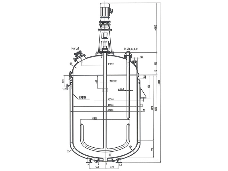 K10000L glass lined reactor