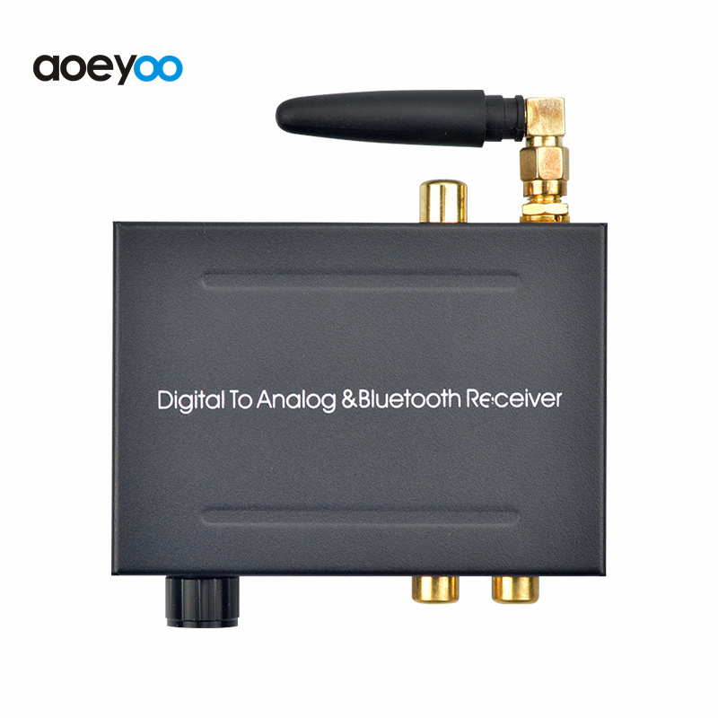 Digital to analog converter RCA R/L and 3.5mm out with Bluetooth receiver volume control  