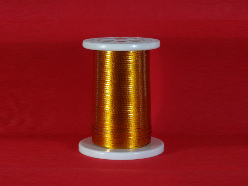 Film-coated flat wire