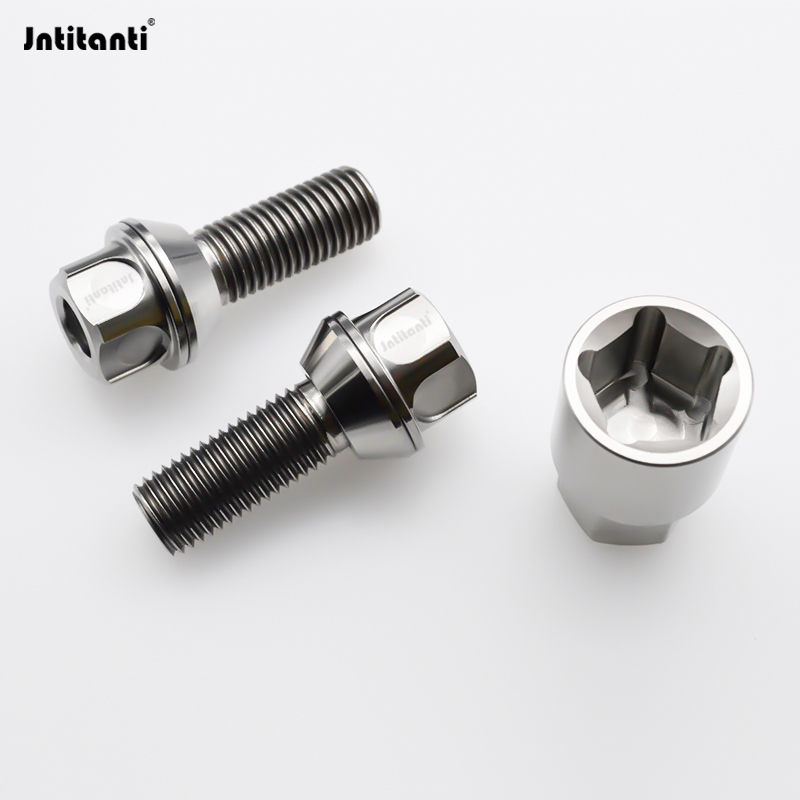 Jntitanti钛合金汽车轮毂螺栓垫片凹头适用宝马车系