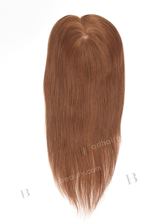 In Stock 5.5"*6.5" European Virgin Hair 16" Straight #4/6 Blended Color Silk Top Hair Topper-132