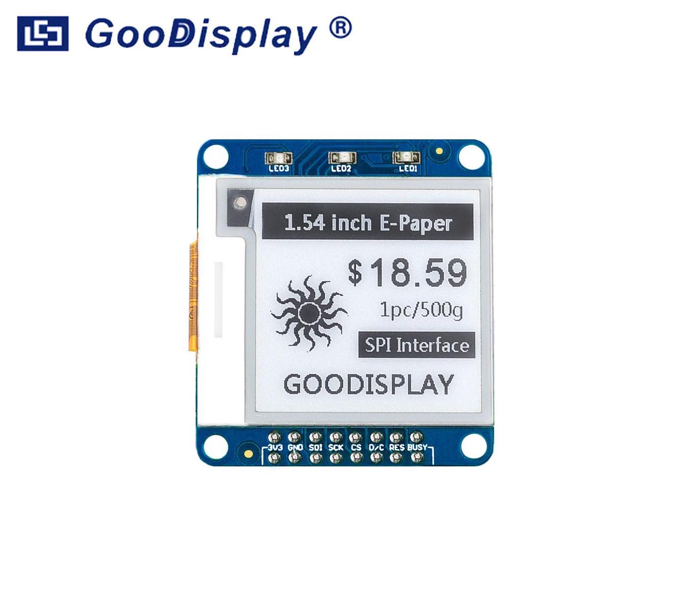 1.54寸单色电子纸模组电子墨水屏SD存储卡模块，配置触摸，前光驱动背板   DESPI-K154D67 