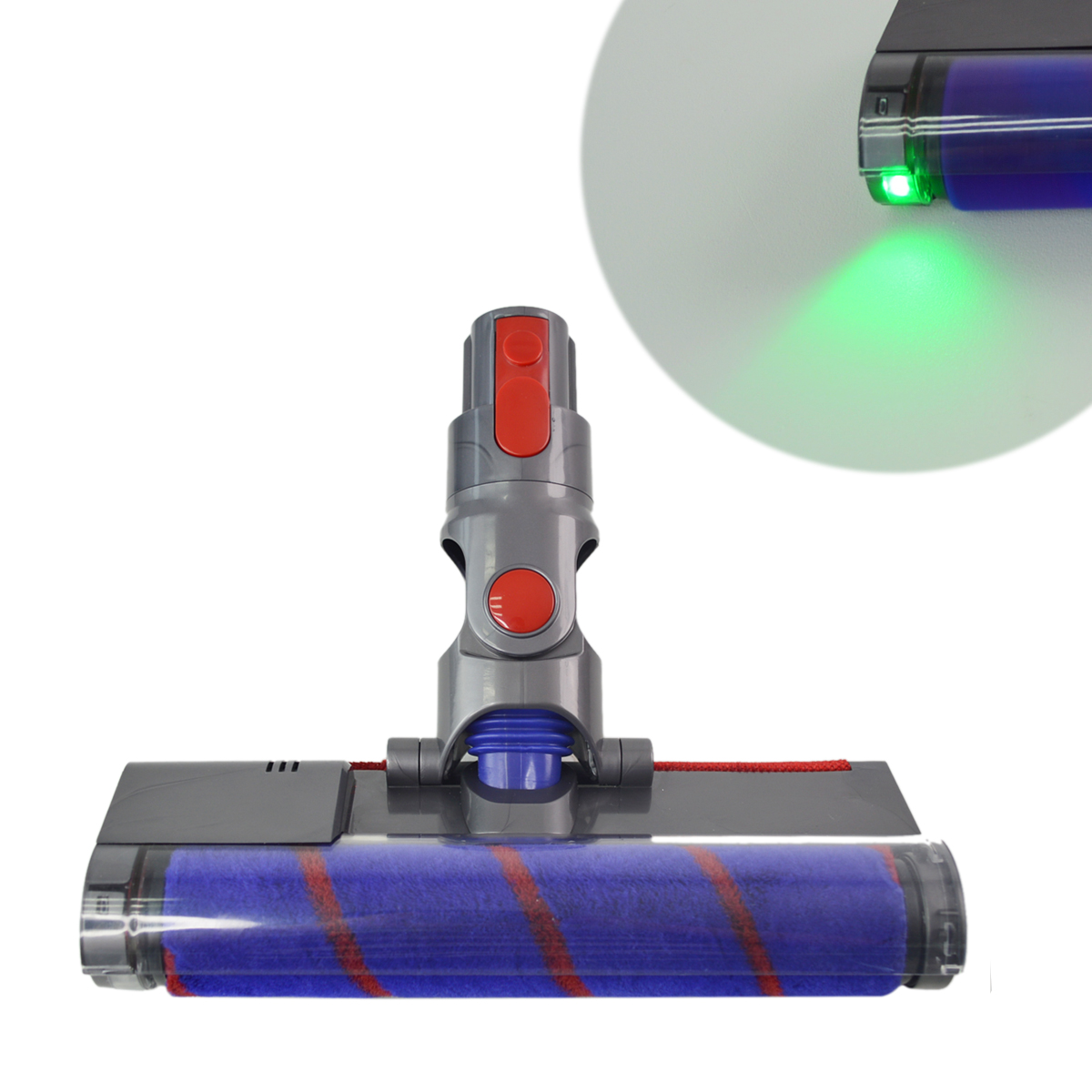 Removable Carpet Hard Floor Laser Light Brush For Dyson dys V7 V8 V10 V11 Electric Vacuum Cleaner Brush Head Accessories Spare Part