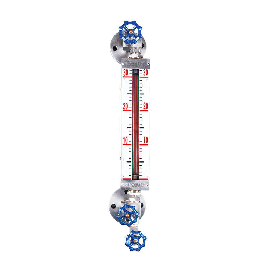 Two-color quartz tube level gauge