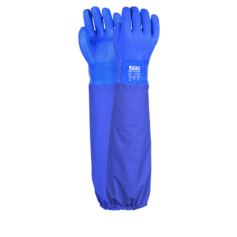PVC safety sleeve chemical resistant gloves