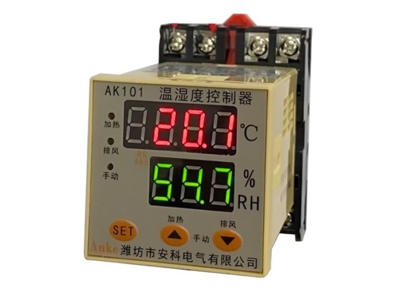 AK101溫濕度控制器 導軌式（485通訊）