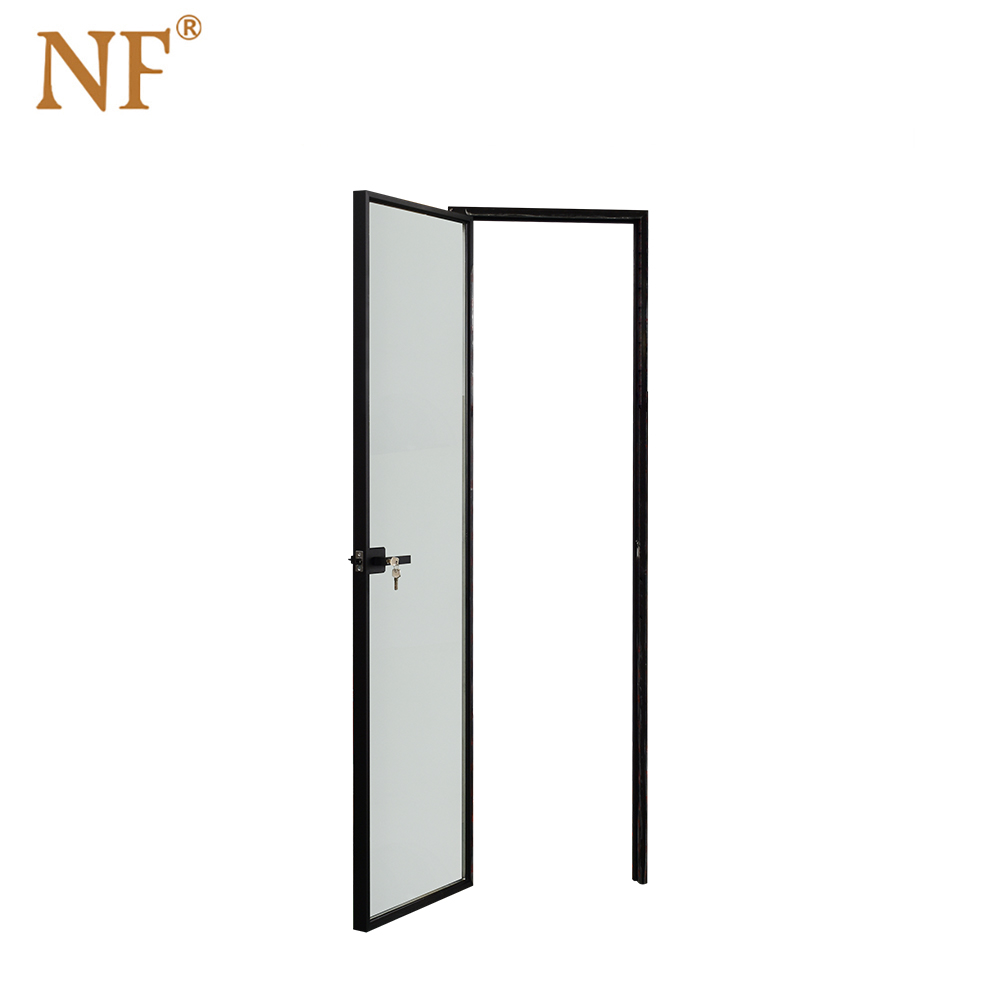 Extremely narrow swing door single leaf frosting