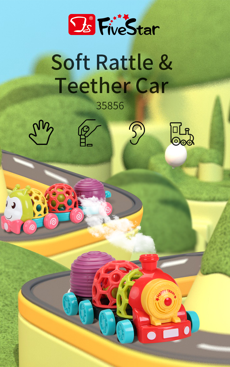 Soft Rattle&Teether Car