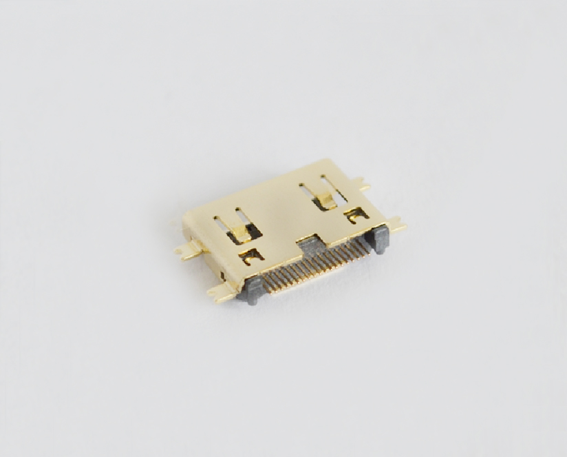MINI HDMI SMT TYPE has a four-legged L-shaped
