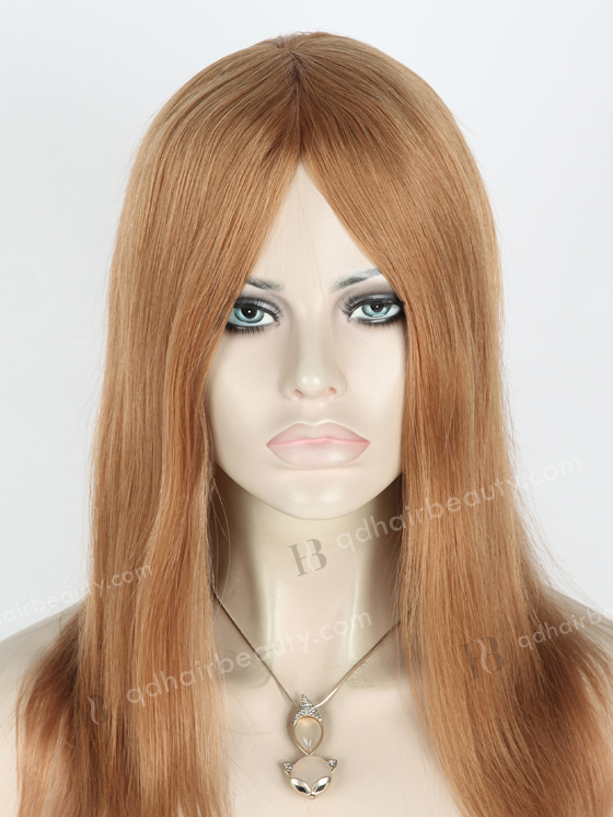 In Stock European Virgin Hair 14" Straight 8a# Color Silk Top Glueless Wig GL-08076