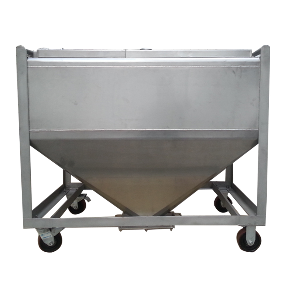 Movable stainless steel powder storage tank