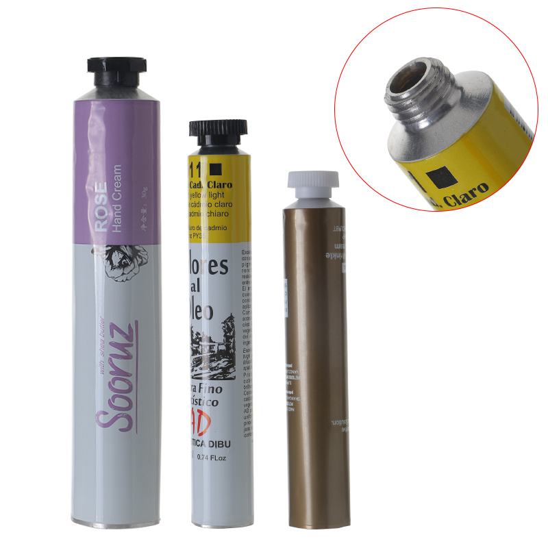 Aluminum Collapsible tube for hand cream OEM aluminum hair dye cosmetic packaging tube
