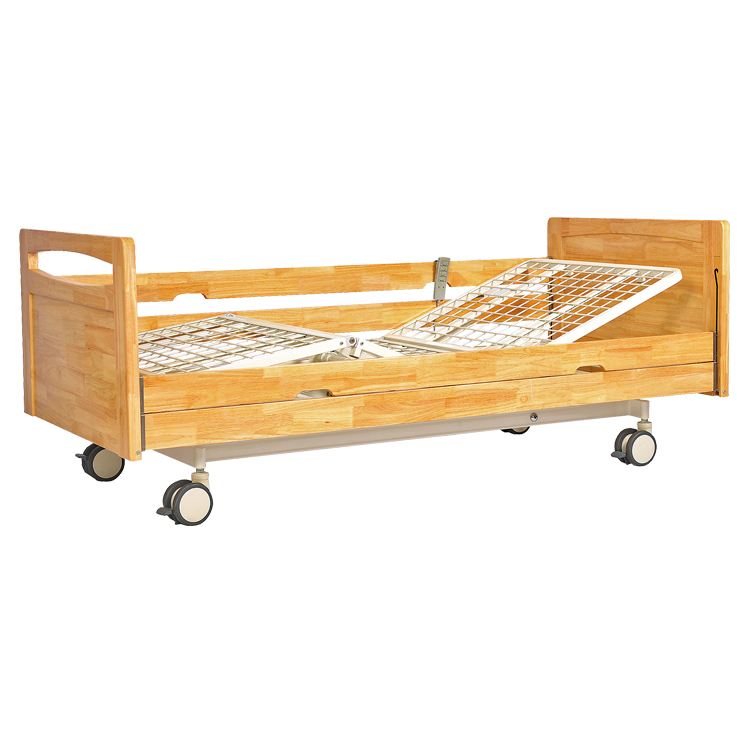 Three function electric wooden home care bed home medical bed
