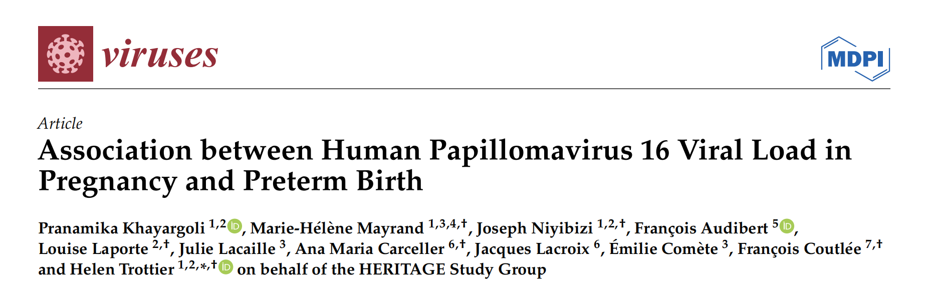 前沿探討丨妊娠期HPV 16型病毒載量與早產的關係