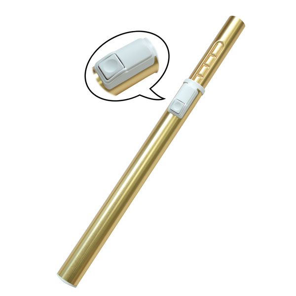 Vacuum Cleaner Telescopic Tube of Gold Sprayed Aluminium Metal Tube,Extension Tube With Knob Diameter 32mm (TAT-35-32-G)