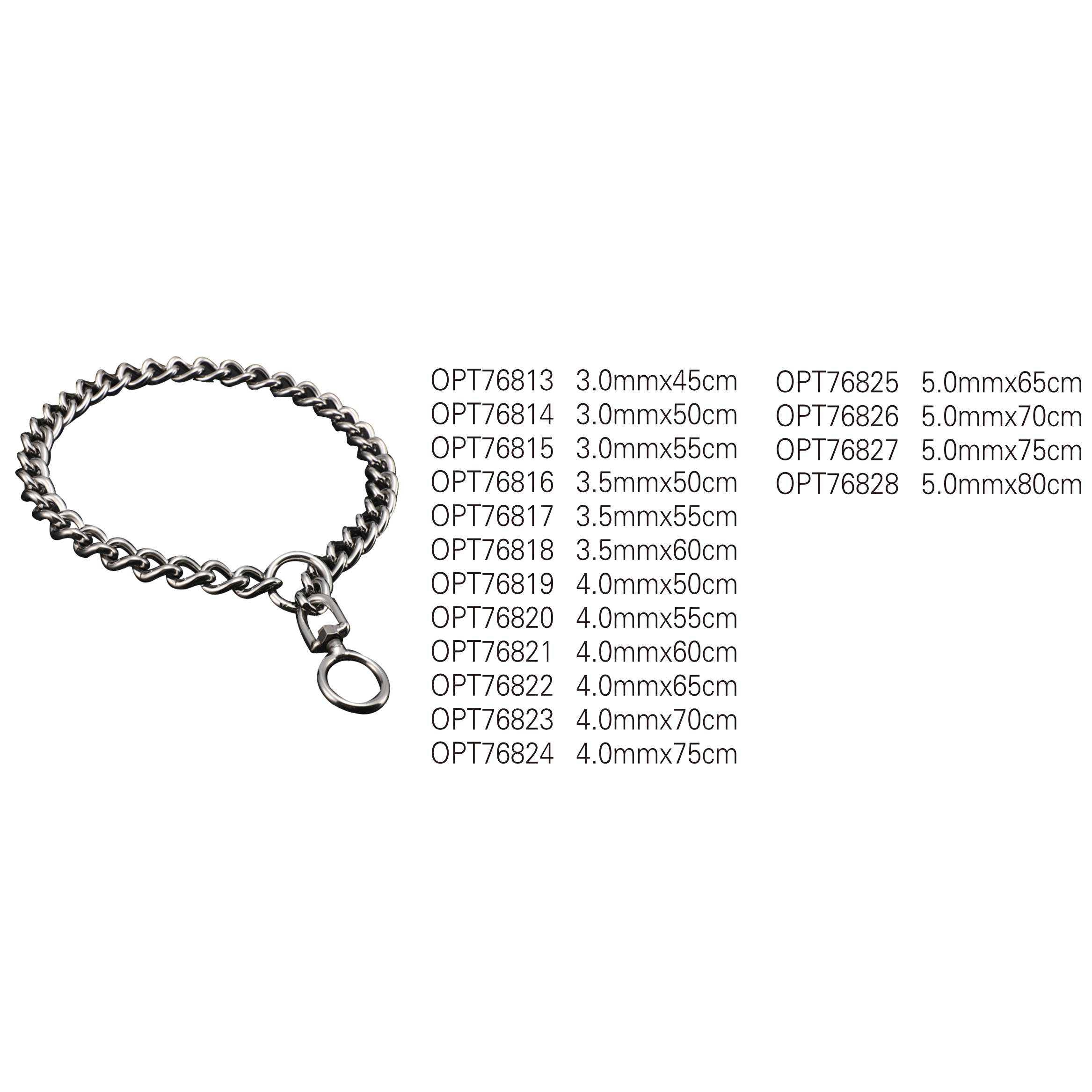 OPT76813-OPT76828 S.S.Choke chains