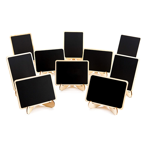 DIY assembled Mini chalkboard signs with base wedding party label wooden board office supplies